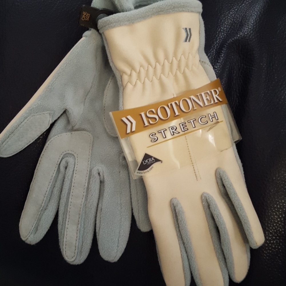 NWT Women's Isotoner fleece stretch gloves w/lycra